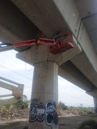 Viaductos 1C, 1D y 1E — Tren Interurbano México–Toluca — Gateo para sustitución de apoyos