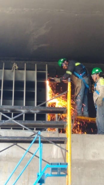 Puente Hank González — Reparación de topes sísmicos