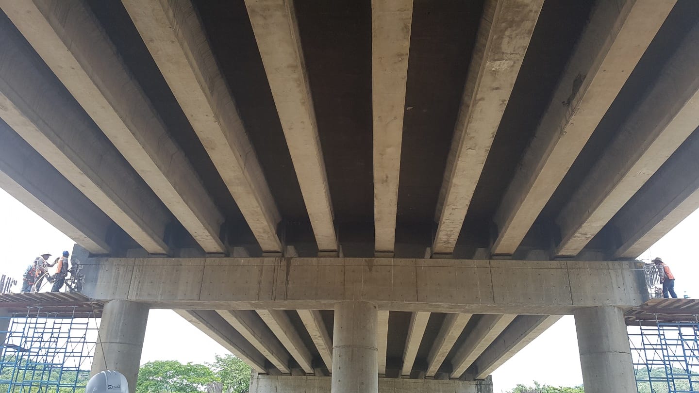 Puente La Venta — Sistema de apoyos provisionales (gatos de arena) y apoyos definitivos (POT)