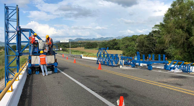 Izaje y sustitución de apoyos, autopista Tuxtla Gutiérrez – S.C. de las Casas y Arriaga-Ocozocoautla